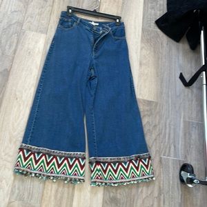 Alice and Olivia above the ankle flare jeans